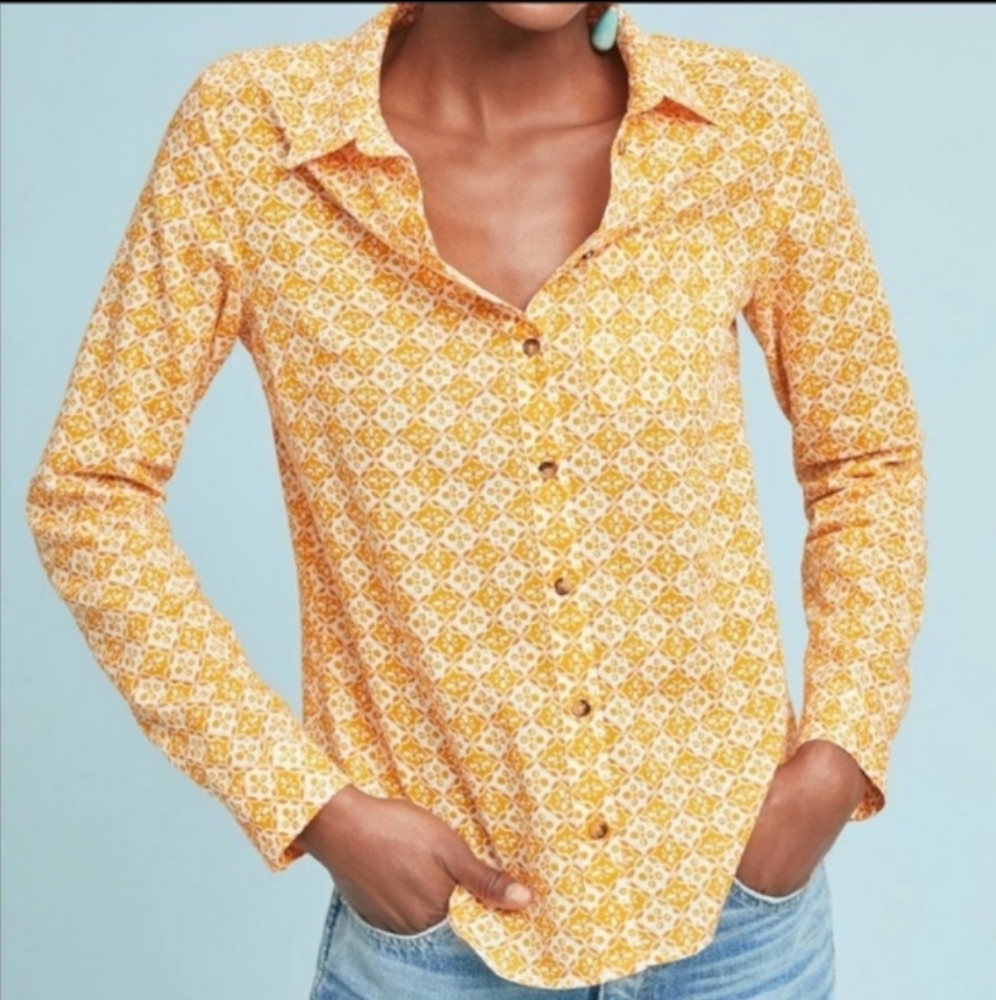 MAEVE By Anthropologie  Petrin Button Down Shirt